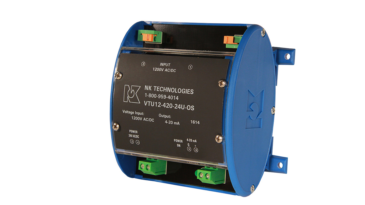 New VTU Voltage Transducer from NK Technologies Measures Circuit