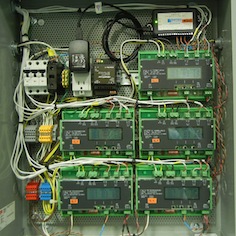 Five APN monitors monitoring the AC units at NK Technologies’ factory in San Jose, CA.