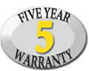 5 Year Warranty